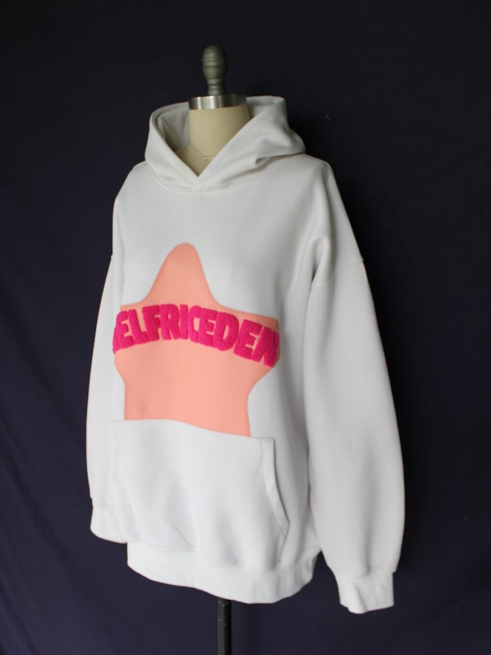 Aelfric Eden Vintage Embroidered Eden Star Hoodie ivory oversized sweatshirt L - Picture 4 of 12